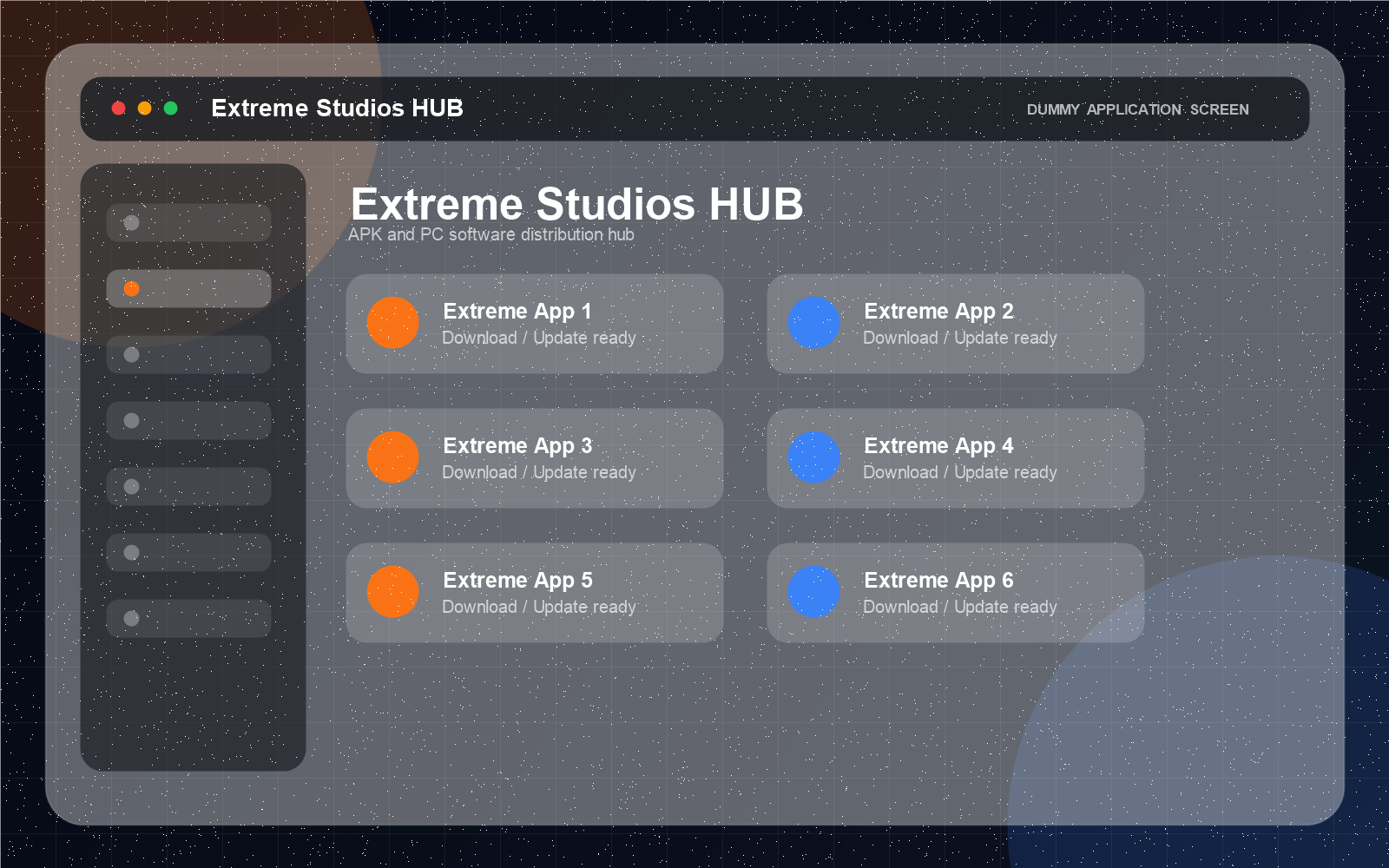 Extreme Studios HUB mockup