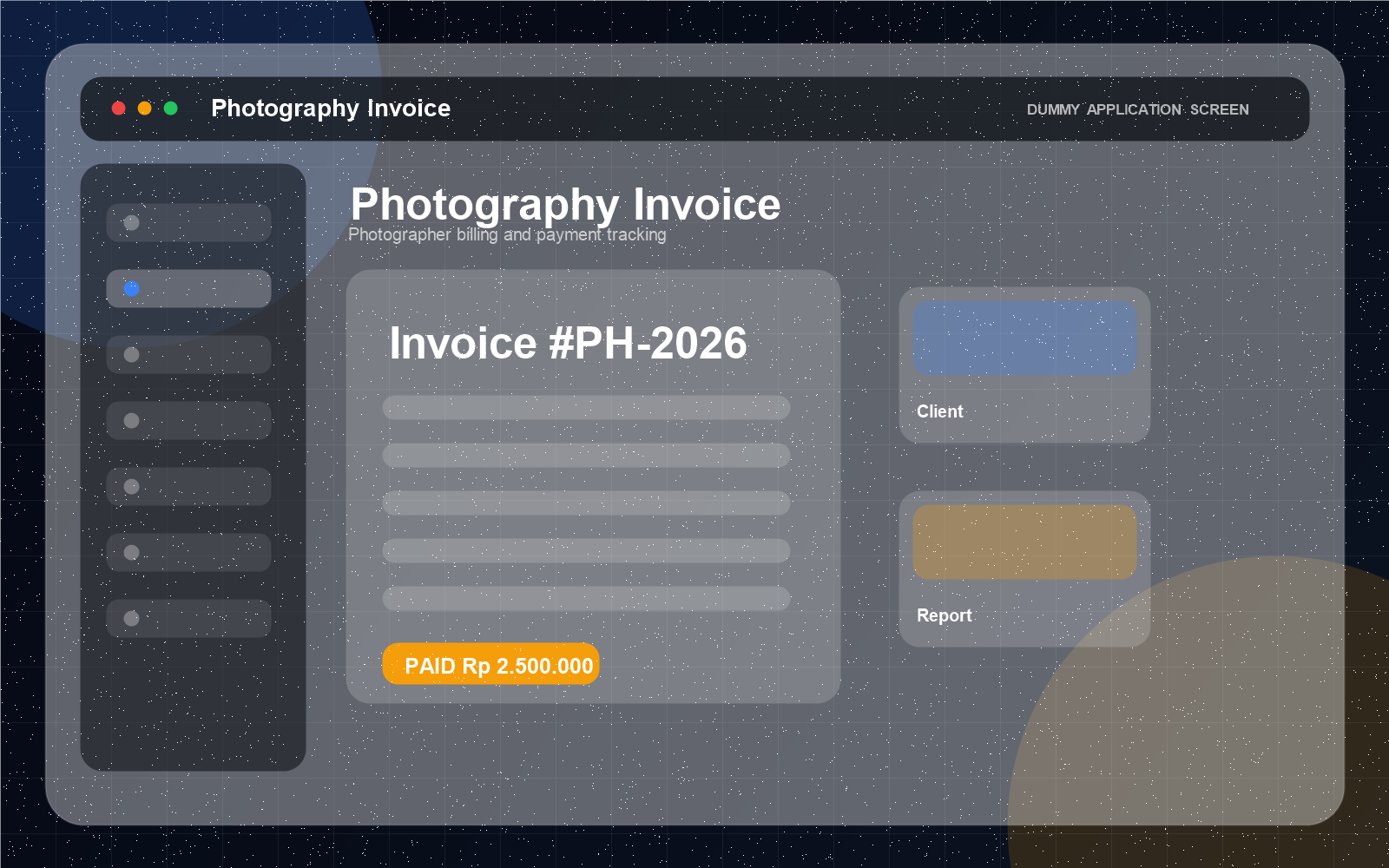 Photography Invoice mockup